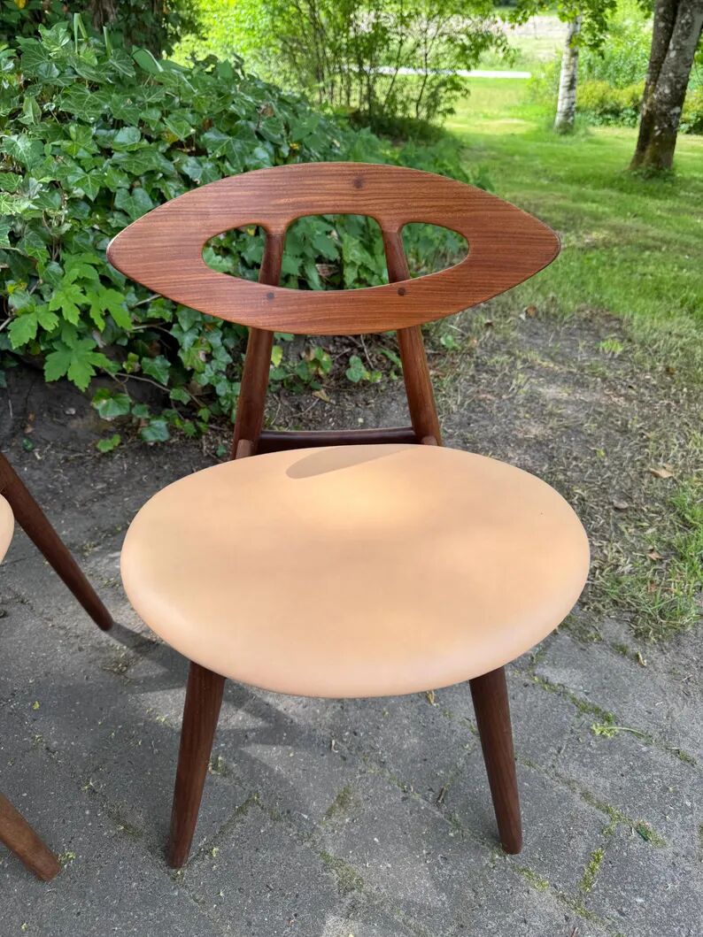 Ensemble de 6 chaises en teck par Ejvind A. Johansson - Modèle 84, Danemark, 1961