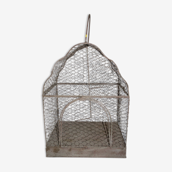 Grey patinated iron cage