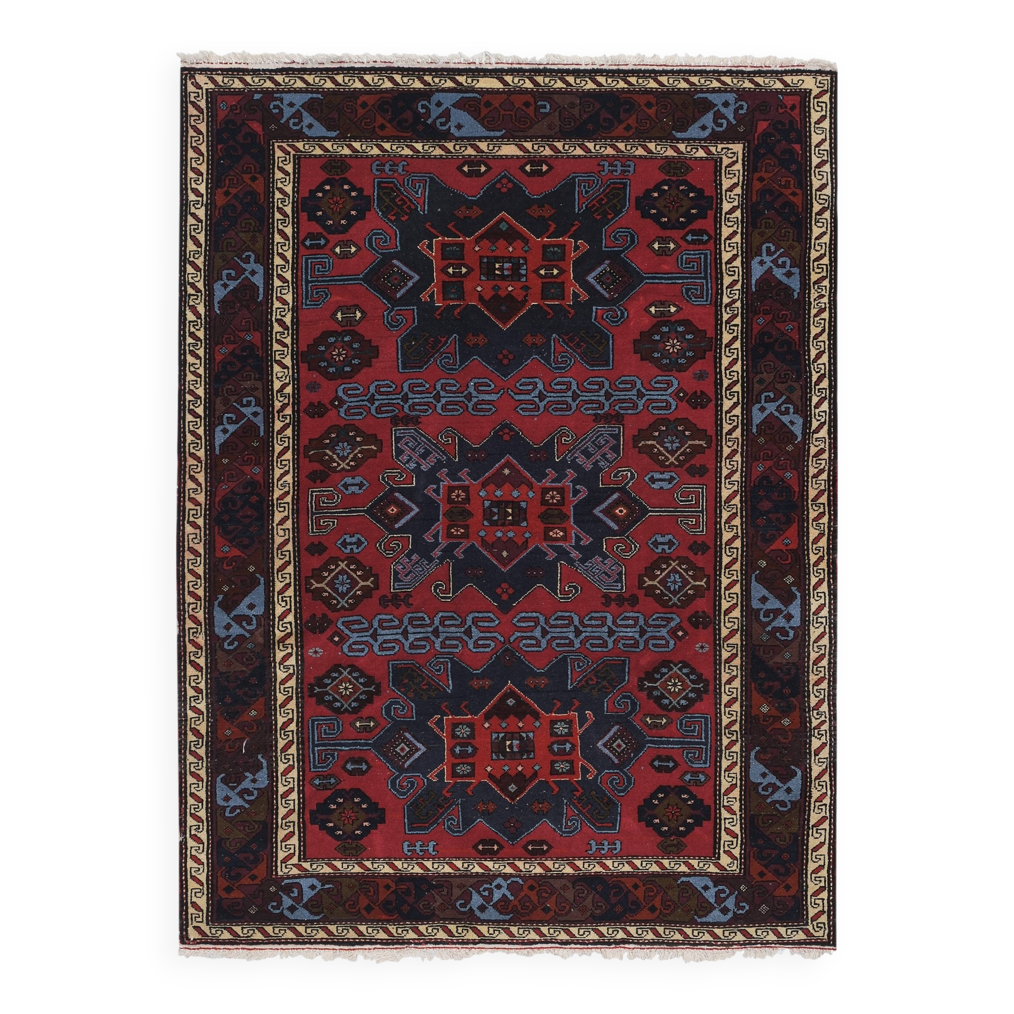 Vintage Turkish Oushak Handwoven Rug 130x173 cm