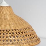 Vintage rattan wicker pendant lamp