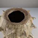 Large Organic Glazed Stoneware Chestnut Sculpture, 20th Century