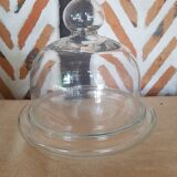 Glass bell and dish