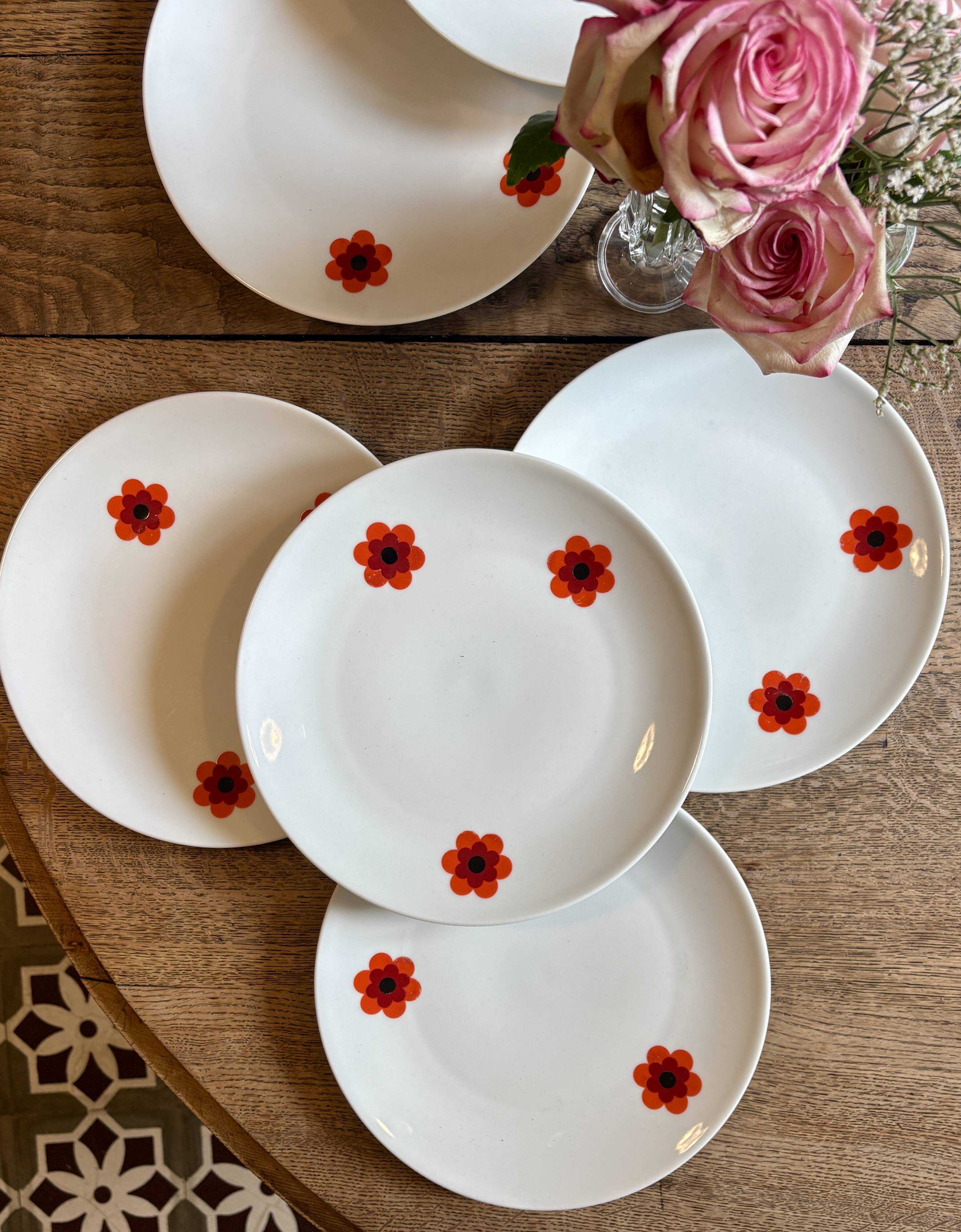 Set of 8 vintage dinner plates, Scherzer Bavaria