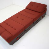Mid-century Folding Armchair and Footstool or Daybed,1970's.