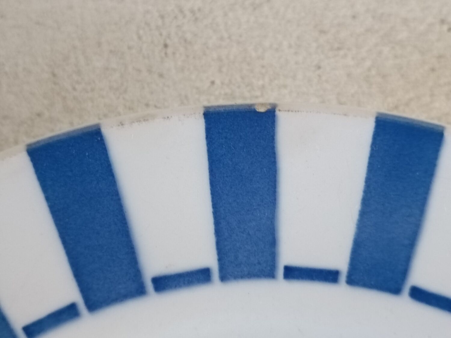 Digoin striped plate and bowl