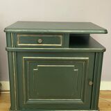 Pair of art-deco bedside tables in painted wood