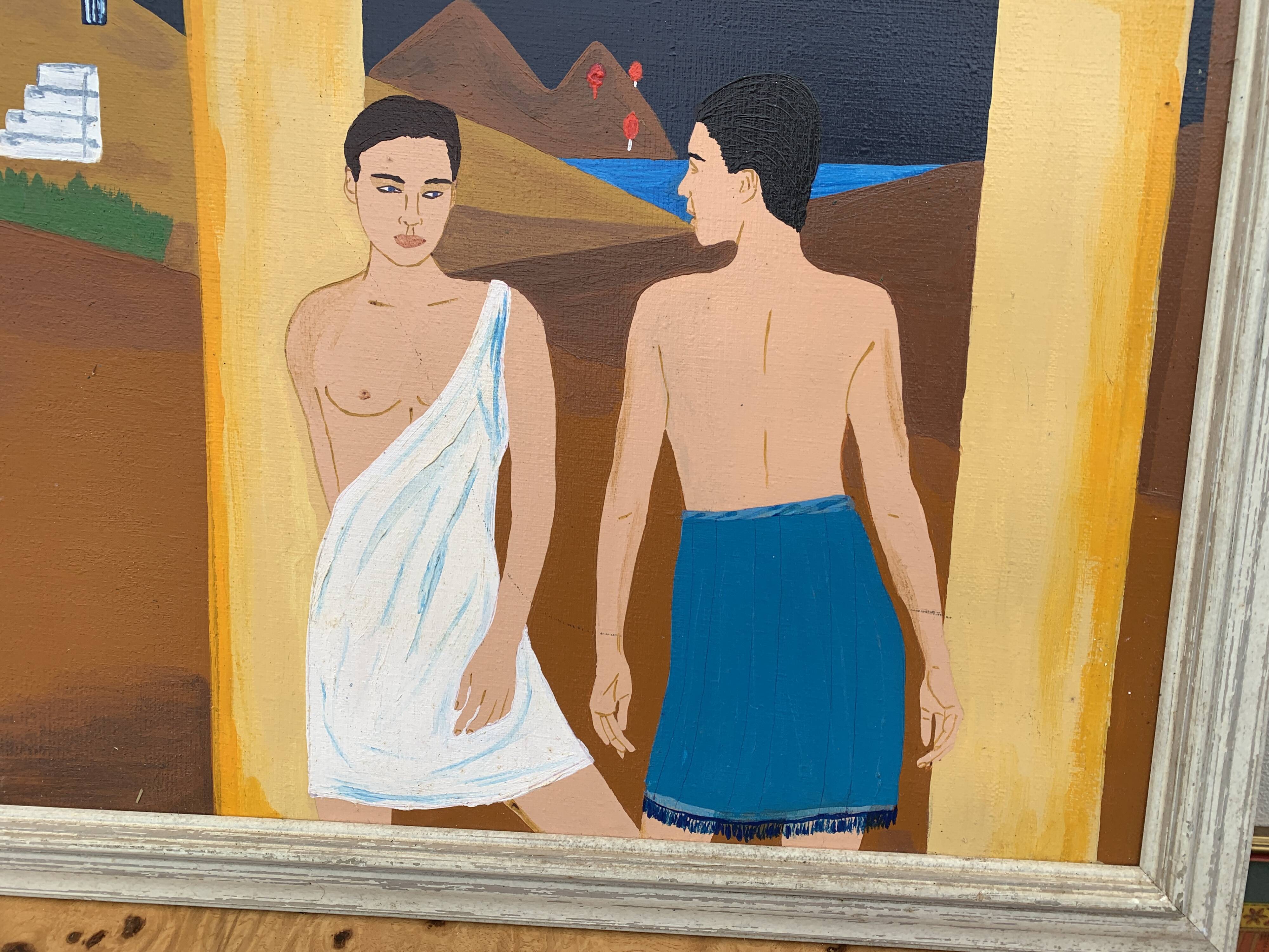 Painting Stylized antique scene XX