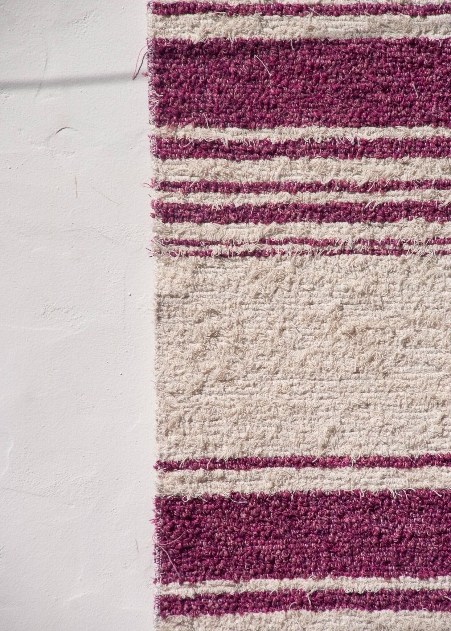 Handwoven recycled cotton rug - 40 x 60 cm
