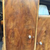 Period ART DECO 1925 Walnut wardrobe and magnifying glass d orme