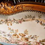 Bohemian headboard with tapestry