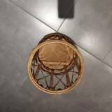 Peacok vintage bohemian chic rattan stool
