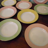 Flat and hollow plates L'Amandinoise, set of 12, 50s