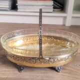 Planter/table centerpiece in gold and silver metal