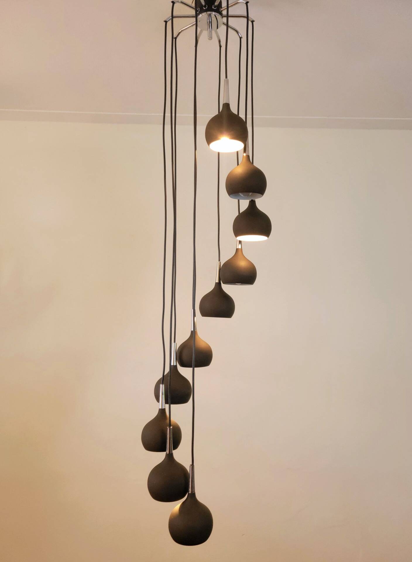 Large cascade pendant lamp by Hans Agne Jakobsson for AB Markaryd