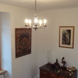 Chandelier with five arms of brushed metal light
