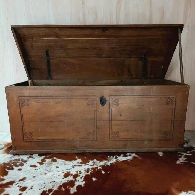 Very large antique wooden trunk (clearance price) treasure chest