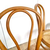 Set of four wooden chairs - canning Thonet