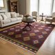 Turkish Kilim Yuruk Vintage 175x315 cm Geometric Red Green Purple