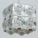 Cut glass cube pendant lamp from Kamenický Šenov, 1950's