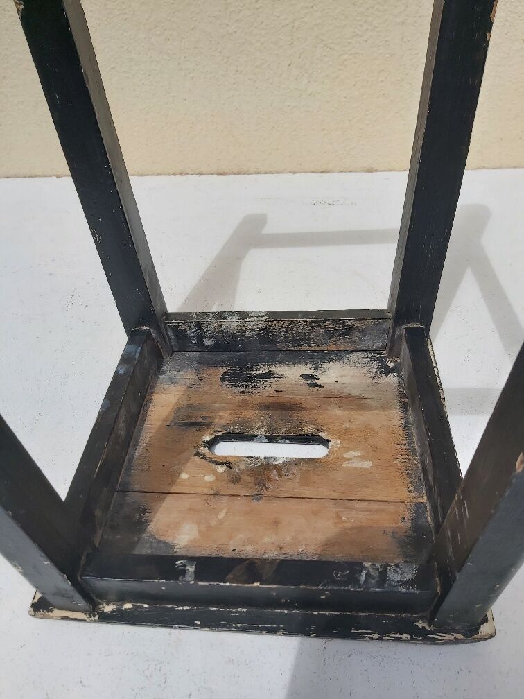 Pair stool painted wood workshop