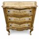 Commode Arbalète 3 tiroirs bois doré style Renaissance Italienne
