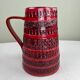 Vintage red ceramic jug