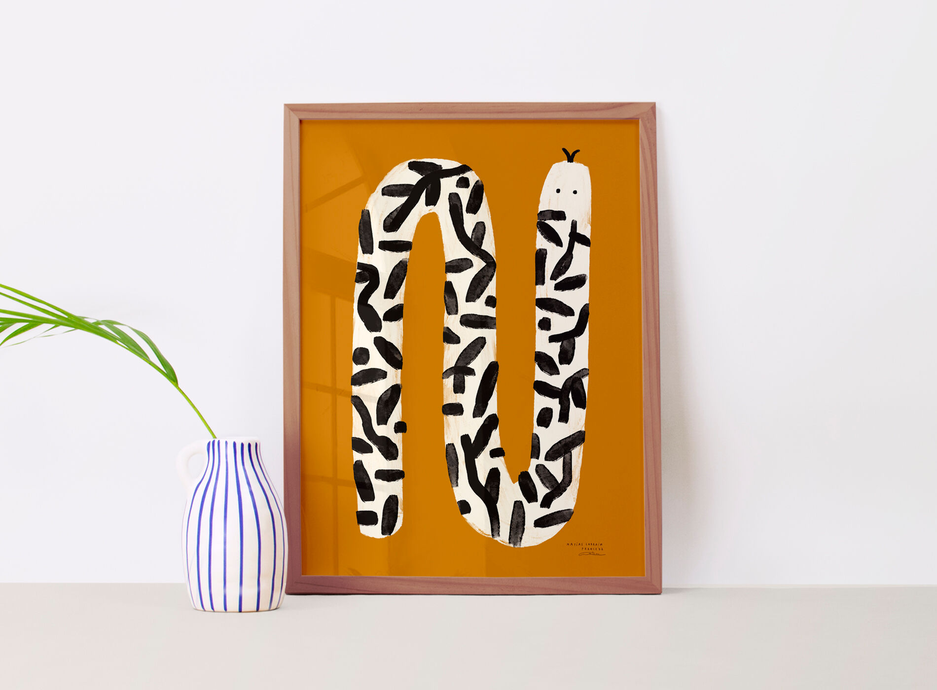 Wall poster snake plant pattern 50cm * 70cm