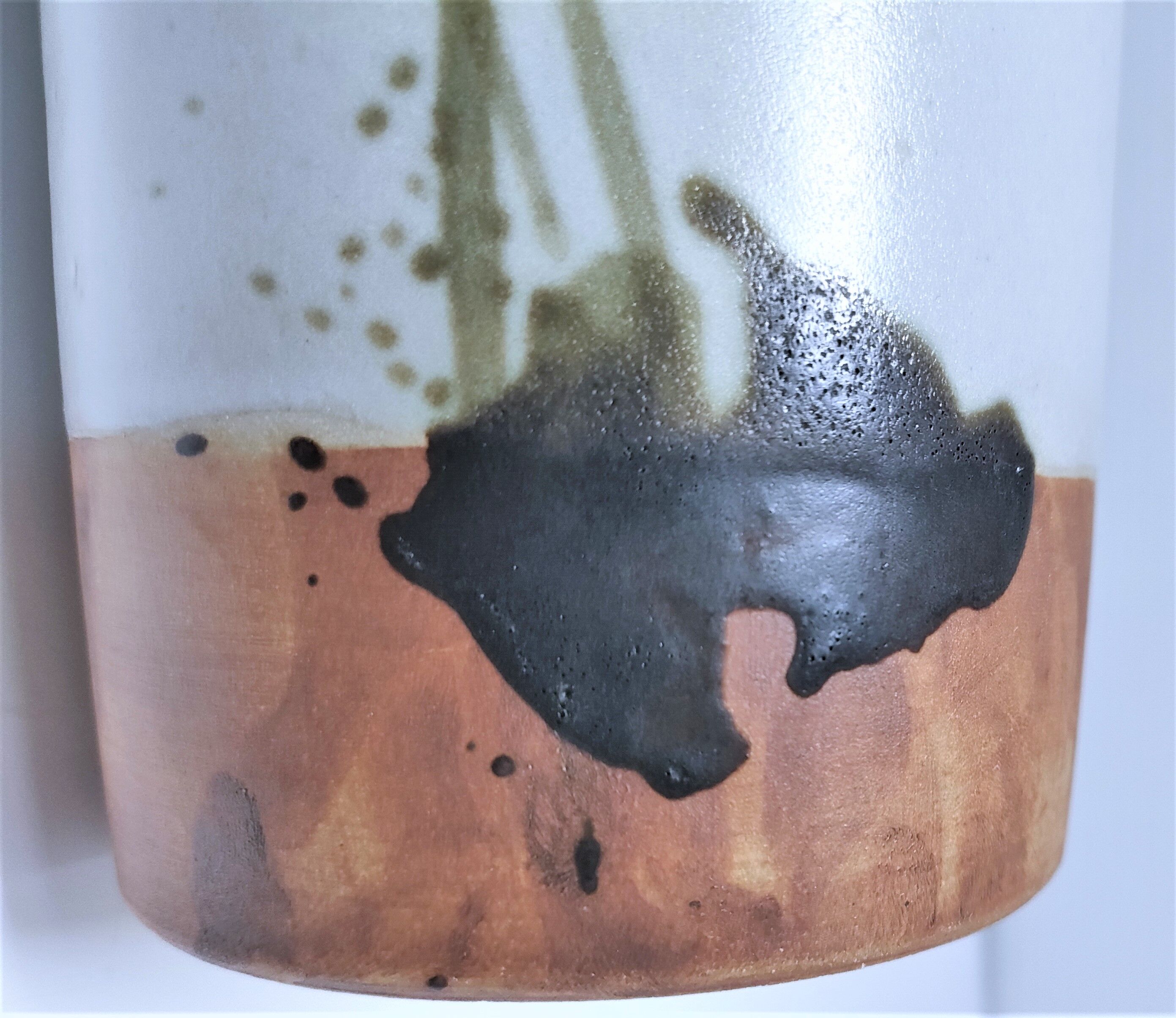 Glazed stoneware vase of the pottery La Colombe 70s