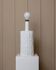 Tommaso Barbi white ceramic table lamp with bamboo-look texture, Italian 1970s Hollywood Regency