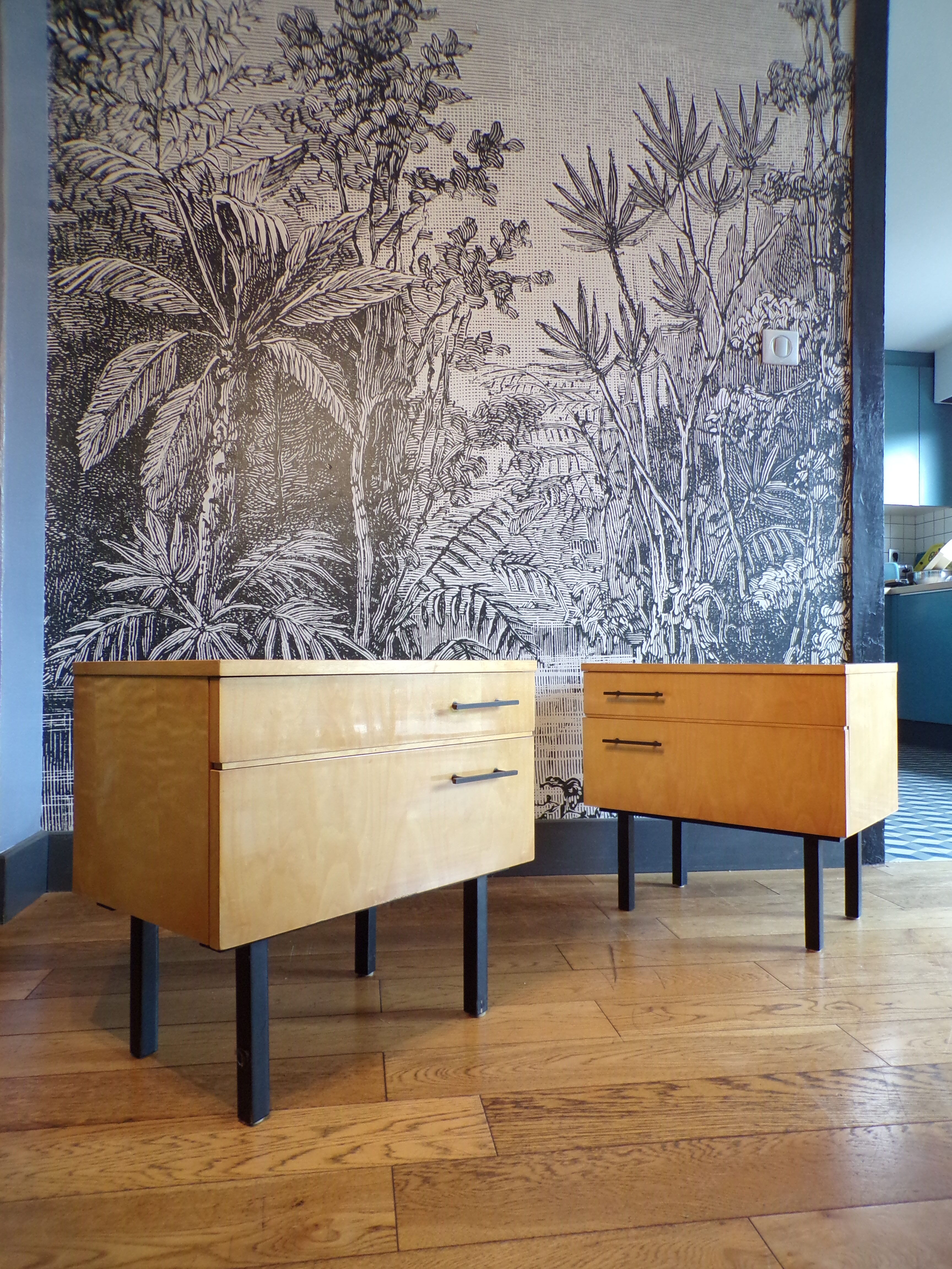 Pair of vintage bedside tables