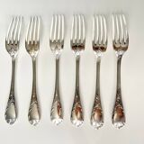 6 Marly Model Forks - Christofle, Silver-Plated Metal
