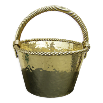 Brass flower basket by Valenti