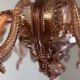 Venetian chandelier in Murano glass in amethyst colour, 8 light arms, 20th century