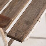 Antique garden chairs with armrests (c.1920). Set of 2 pieces #23