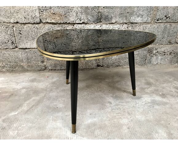 Triangular Coffee Table Selency, Antique End Table With Glass Doors