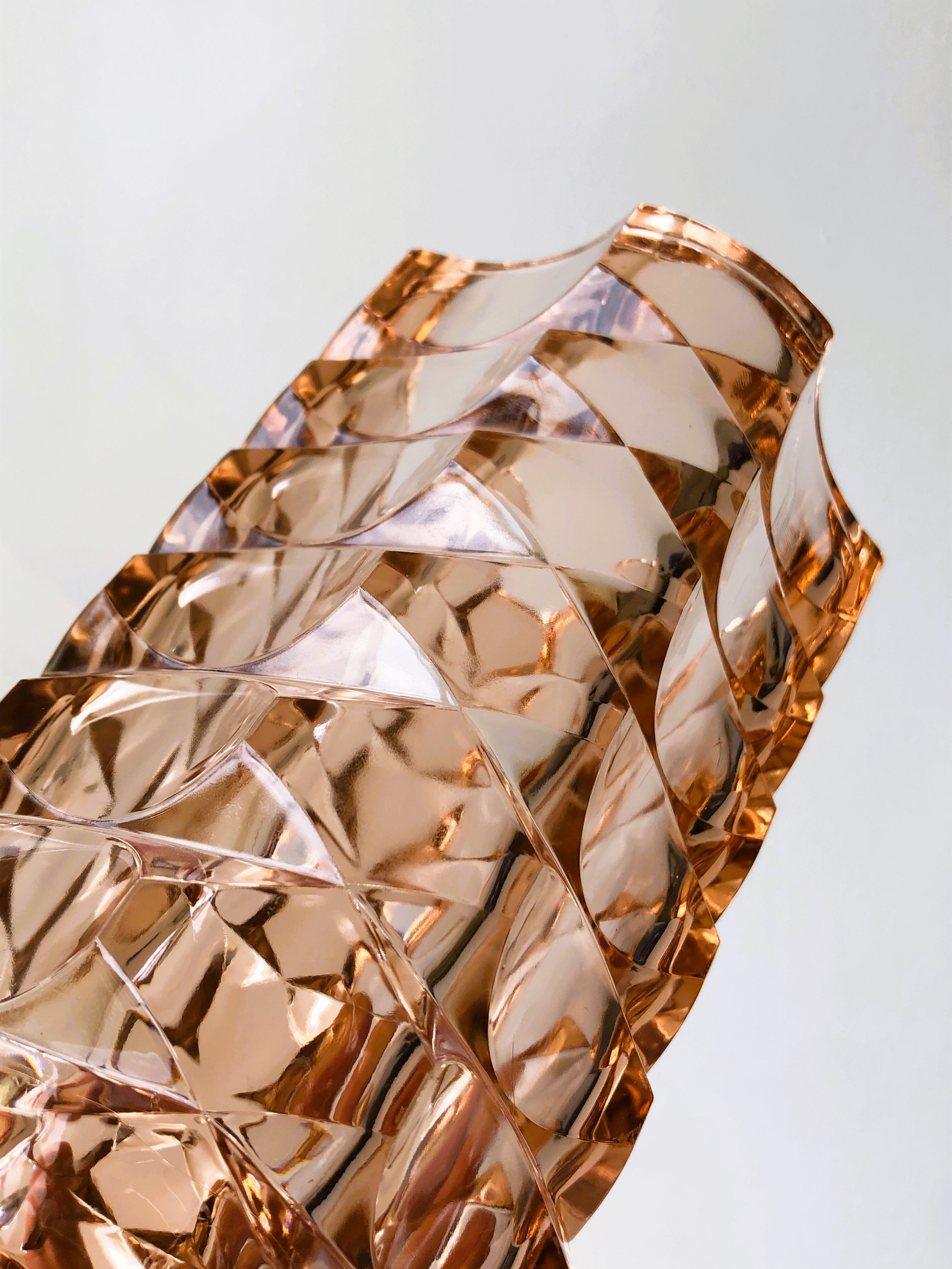 Pink thick glass vase, Windsor Rosaline Luminarc model