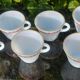 Lot de 6 tasses vintage Termocrisa Mexico en opaline, années 60