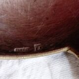 silver-plated metal ladle monogrammed PT orfevrerie L.Auzolle