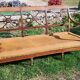 3-seater wooden sofa benches and feather seats