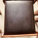 6 black chairs by Gunther Hoffstead for Uniflex - 1960's