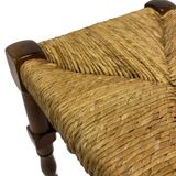 Vintage stool side table design brutalist design 60's oak