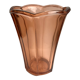 Vase en verre coloré rose années 50-60