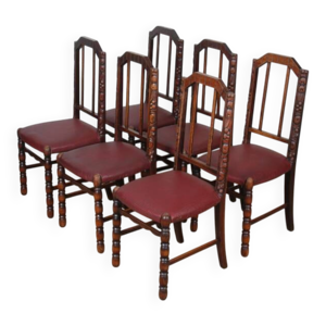 suite de 6 chaises Art