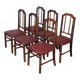 Set of 6 Art Deco chairs, French work from the 1930s.