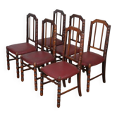 Suite de 6 chaises Art déco, travail français des années 1930