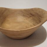 Raw wood salad bowl