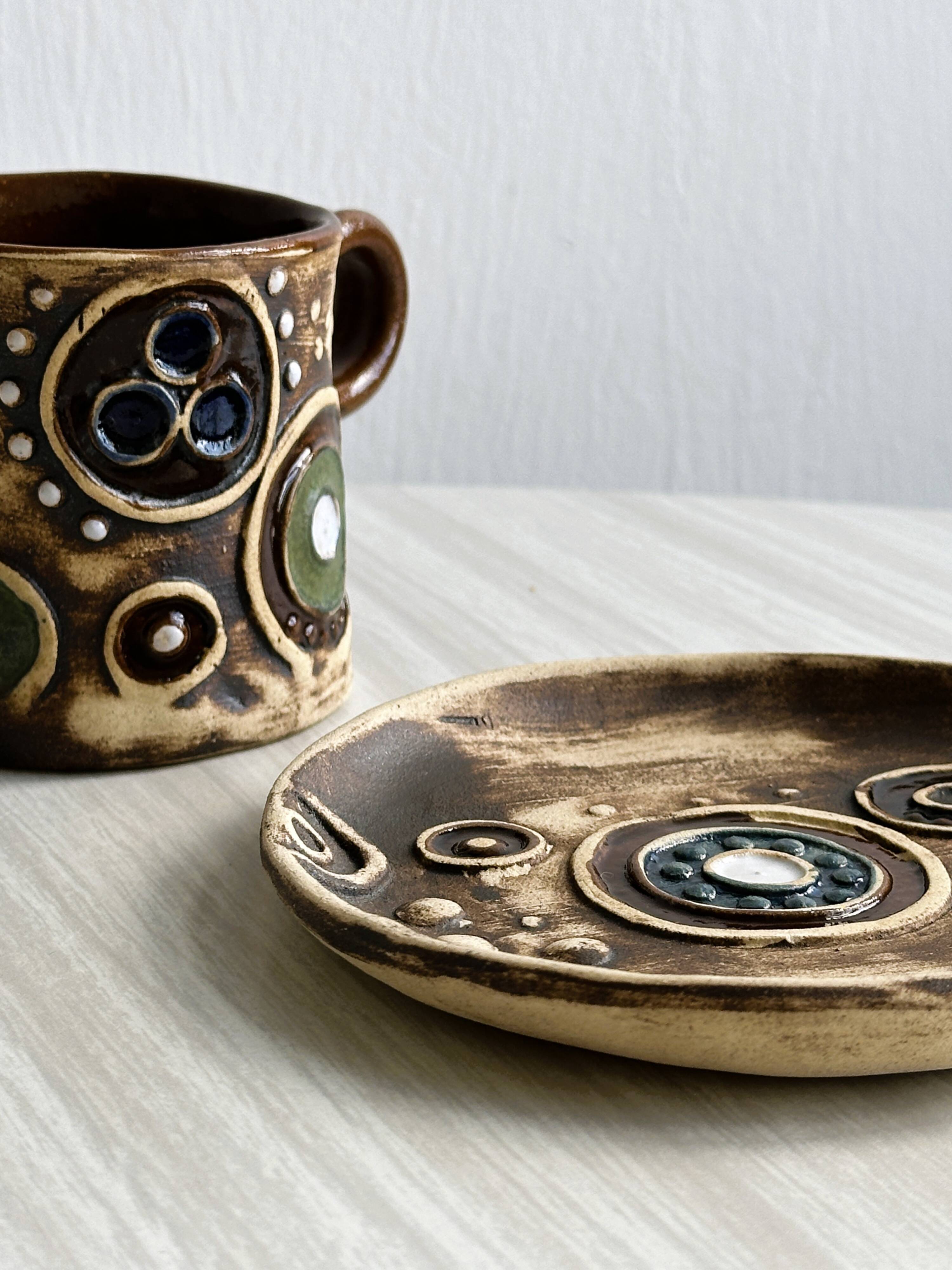 Rustic ceramic coffee mug