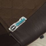 Leather swivel armchair, Danish design, 1960s, designer: H.W. Klein, manufacture: Bramin