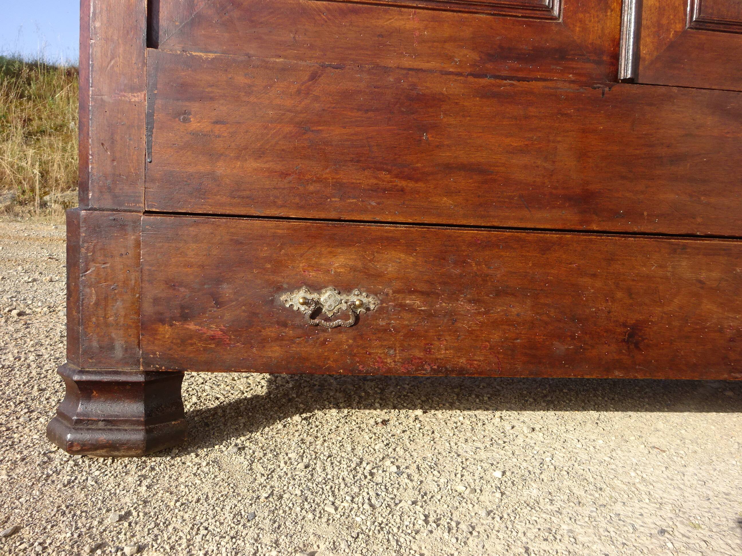 Louis Philippe style walnut wardrobe