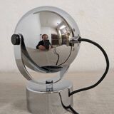 Eye ball lamp or wall light, chrome, space age, France circa 1970.